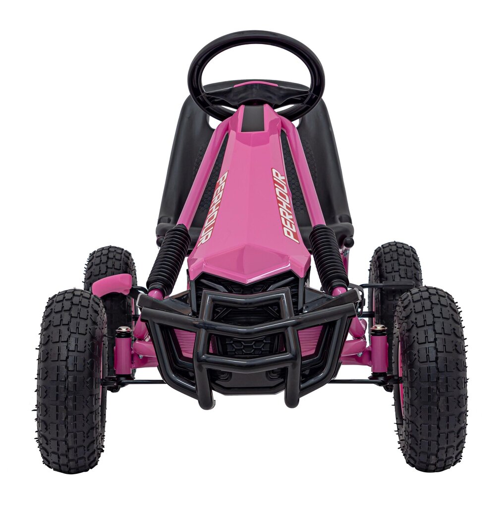 Pedāļu kartings Gokarts, rozā, 105x59x56cm цена и информация | Rotaļlietas zēniem | 220.lv