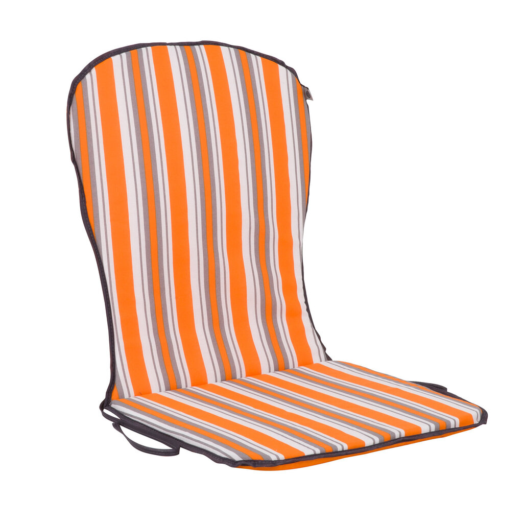 Krēsla spilvens Patio Gam, oranžs/balts cena un informācija | Krēslu paliktņi | 220.lv
