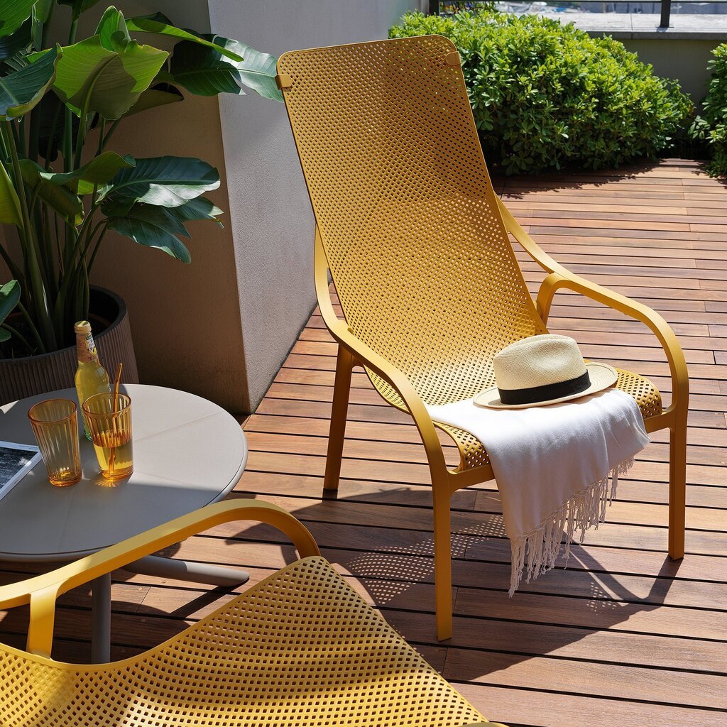 Krēsls Nardi Net Lounge, dzeltens cena un informācija | Dārza krēsli | 220.lv