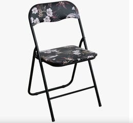 Saliekamais krēsls Patio Flower, melns цена и информация | Садовые стулья, кресла, пуфы | 220.lv
