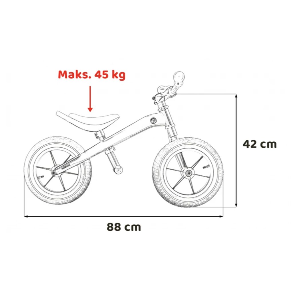 Līdzsvara velosipēds BMW Rastar, melns cena un informācija | Balansa velosipēdi | 220.lv