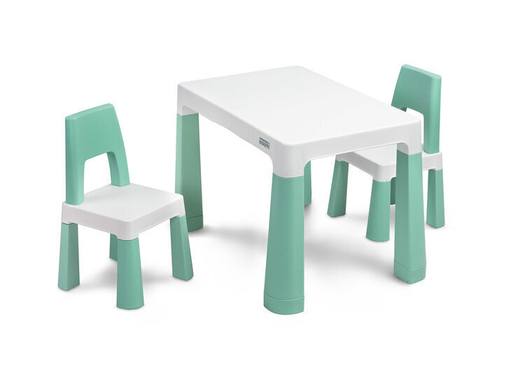 3 daļu bērnu mēbeļu komplekts Toyz Monti, zaļš cena un informācija | Bērnu krēsliņi un bērnu galdiņi | 220.lv