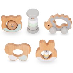 Zestaw drewnianych grzechotek dla niemowląt - Montessori цена и информация | Игрушки для малышей | 220.lv