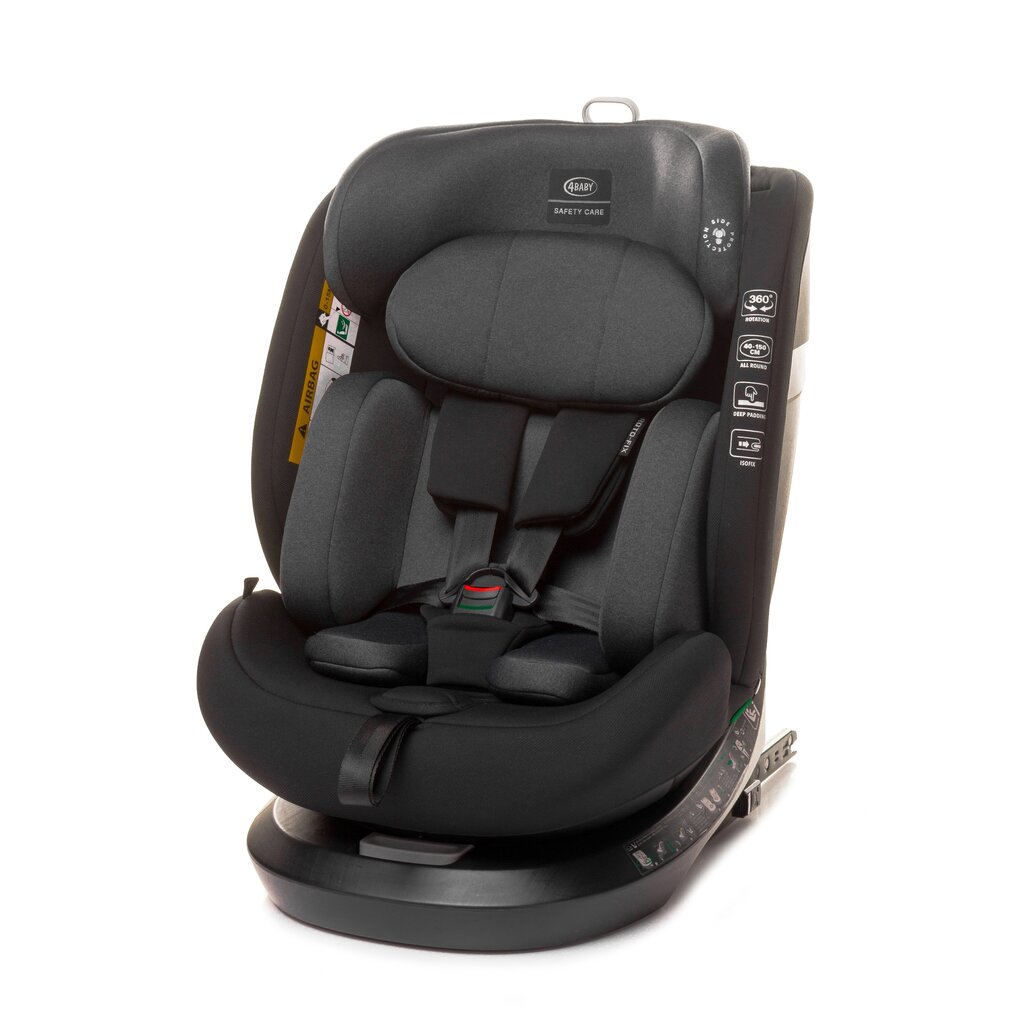 Mašīnas sēdeklis 4Baby Roto-Fix I-Size, 0-36 kg, graphite цена и информация | Autokrēsliņi | 220.lv
