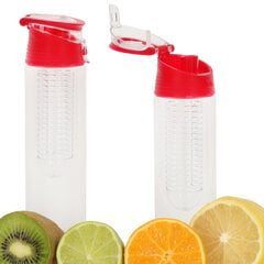 Бутылка для воды с контейнером для фруктов К91, 800 мл, черная цена и информация | Бутылки для воды | 220.lv