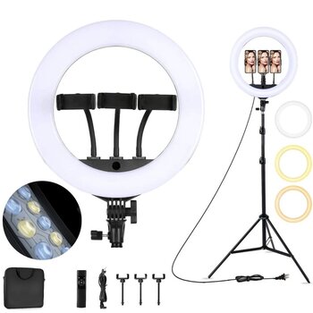 Кольцевой светодиодный светильник HQ-14N 33.5см цена и информация | Осветительное оборудование для фотосъемок | 220.lv
