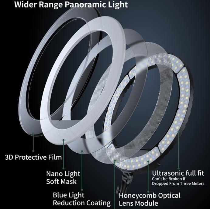 Gredzenveida LED lampa HQ-14N 33.5cm cena un informācija | Apgaismojums fotografēšanai | 220.lv