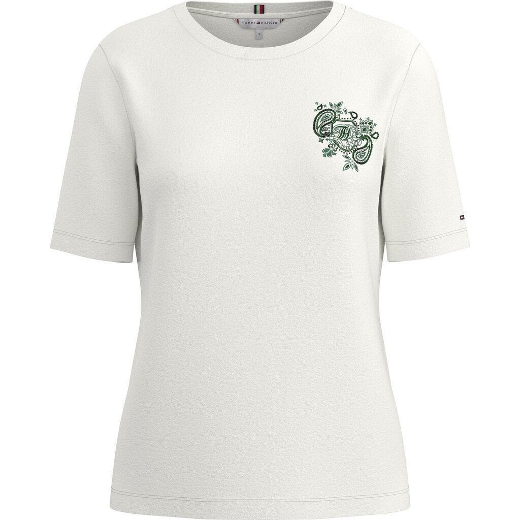 Tommy Hilfiger T-krekls sievietēm WW0WW34690 YBL, balts cena un informācija | T-krekli sievietēm | 220.lv