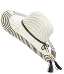Pīta cepure no pīnēm un pērlītēm 17801-uniw, balta cena un informācija | Sieviešu cepures | 220.lv