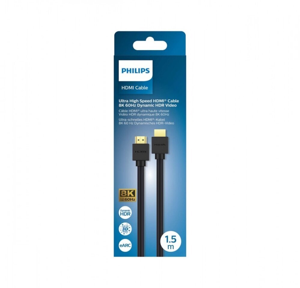 Philips HDMI, 1.5 m цена и информация | Kabeļi un vadi | 220.lv