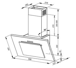 MPM MPM-60-OV-19N цена и информация | Вытяжки на кухню | 220.lv