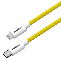 PANTONE MFi cable Lightning - USB-C 1,5m PT-CTL002-5 Yellow 102C цена и информация | Кабели и провода | 220.lv