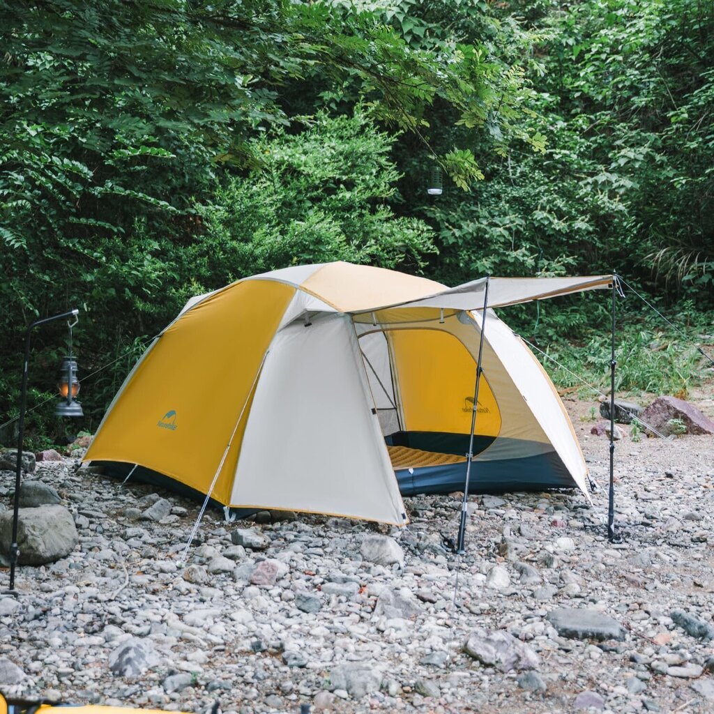 Ūdensizturīga telts Naturehike, dzeltena cena un informācija | Teltis | 220.lv
