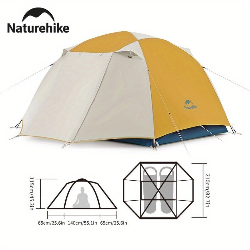 Ūdensizturīga telts Naturehike, dzeltena цена и информация | Teltis | 220.lv