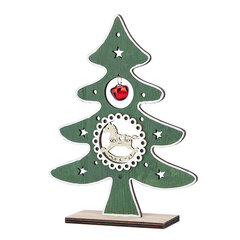Ziemassvētku eglītes figūriņa ar rotājumu cena un informācija | Ziemassvētku dekorācijas | 220.lv