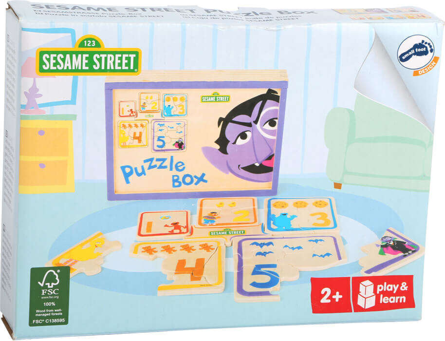 Koka puzle Small Foot Sesame Stree 10967, 5 gab. cena un informācija | Attīstošās rotaļlietas | 220.lv