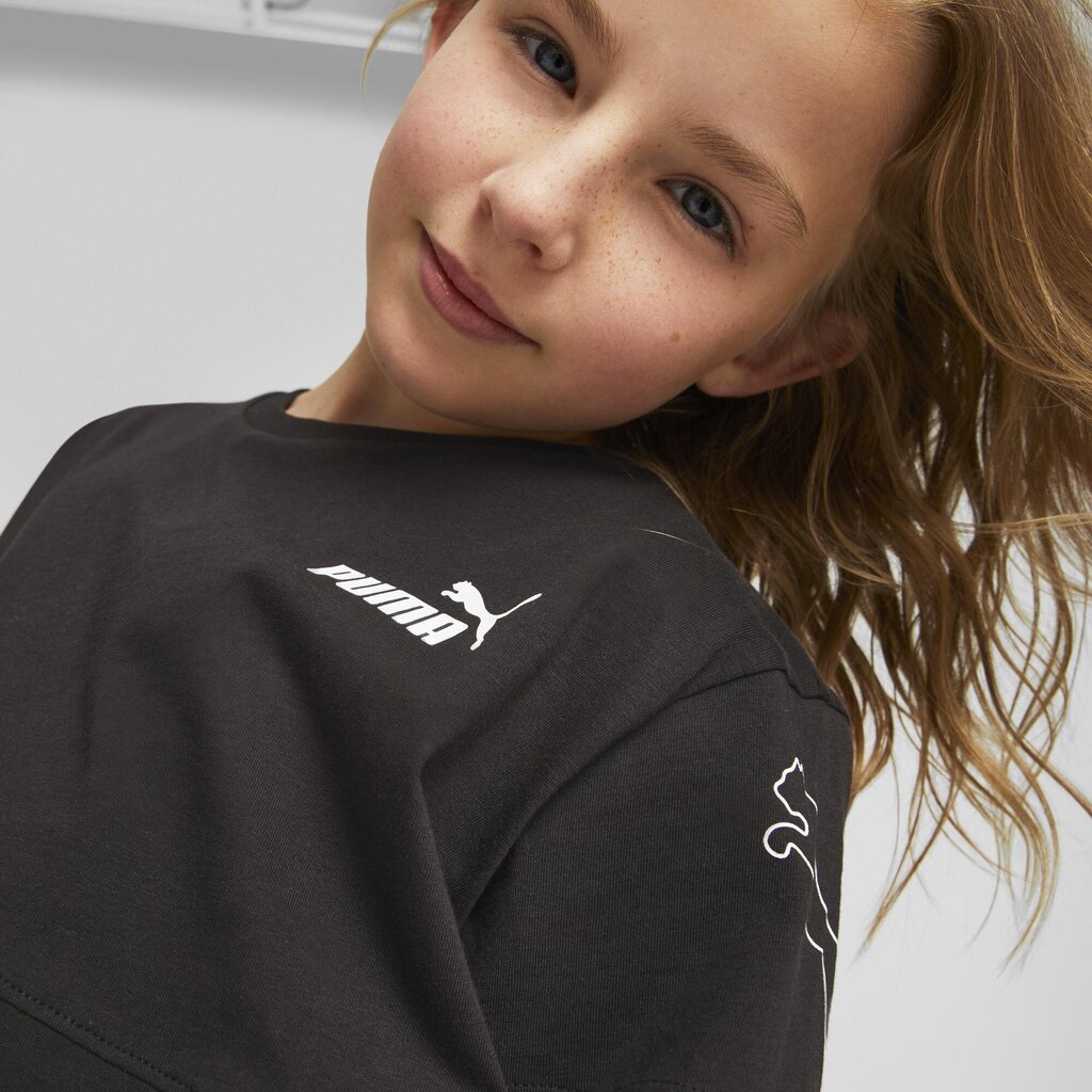 T-krekls meitenēm Puma 67354701, melns cena un informācija | Krekli, bodiji, blūzes meitenēm | 220.lv