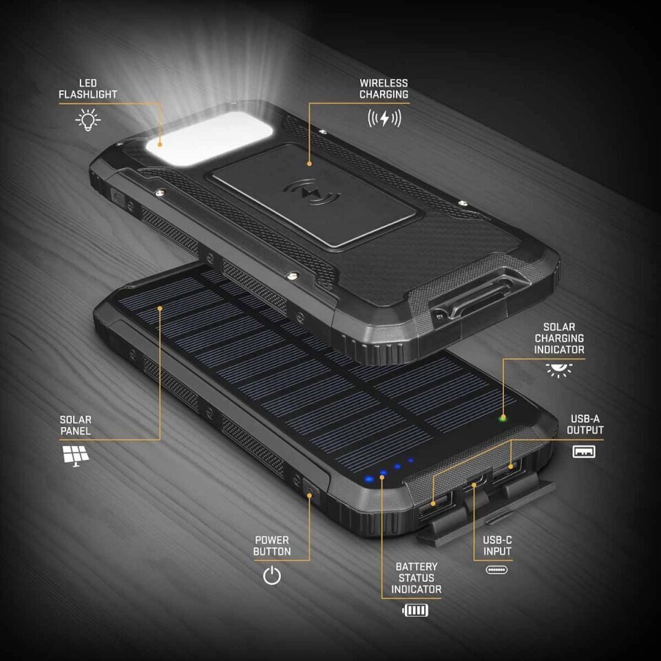 Solar Yenkee YPB1050 10000 mAh cena un informācija | Lādētāji-akumulatori (Power bank) | 220.lv