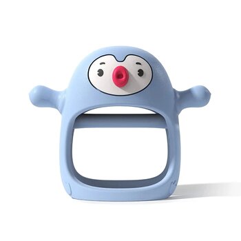 Košļājamā rotaļlieta Pingvīns, zila, 3 mēn+ cena un informācija | Zobu riņķi | 220.lv