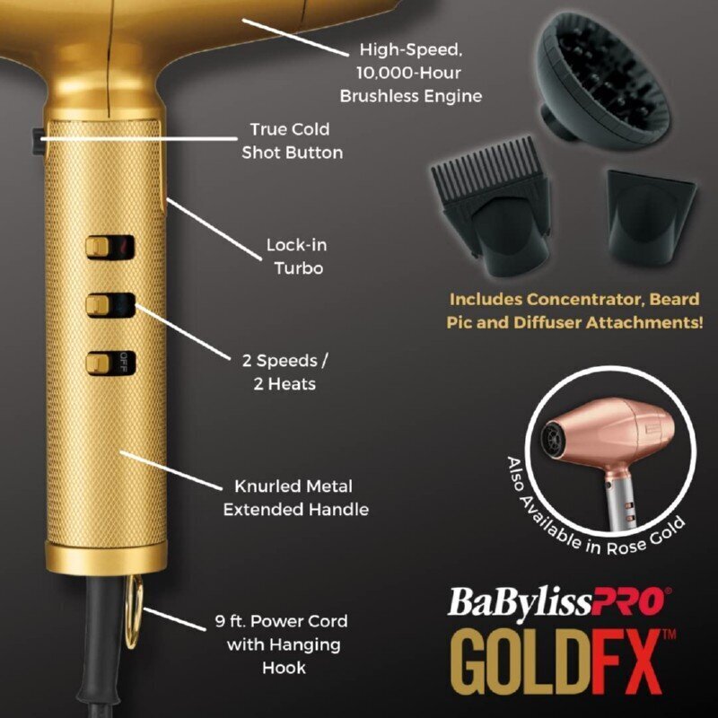 Babyliss Pro SteelFX FXBDG1E цена и информация | Matu fēni | 220.lv