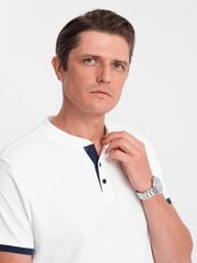 Polo krekls vīriešiem Ombre Clothing 0156 124584-7, balts cena un informācija | Vīriešu T-krekli | 220.lv