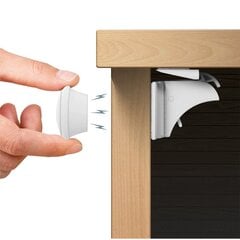 Магнитный замок для шкафчика Tech Zone, 4 шт., белый. цена и информация | Товары для безопасности детей дома | 220.lv