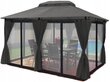 Dārza telts ar LED apgaismojumu Swing & Harmonie, 4 x 3 x 2.5 m, pelēka цена и информация | Dārza nojumes un lapenes | 220.lv