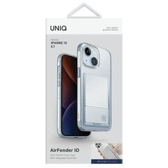 UNIQ etui Air Fender ID iPhone 15 Pro Max 6.7" szary|smoked grey tinted Cardslot цена и информация | Чехлы для телефонов | 220.lv