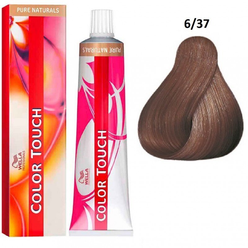 Matu krāsa Wella Professionals Color Touch, 6/37 Dark Blond/Golden Brown, 60 ml цена и информация | Matu krāsas | 220.lv