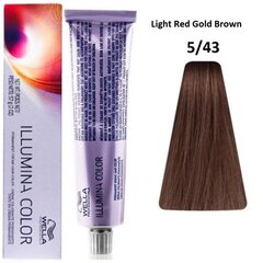 Matu krāsa Wella Professionals Illumina, 5/43 Light Red Gold Brown, 60 ml cena un informācija | Matu krāsas | 220.lv