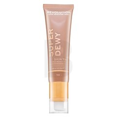 Makeup Revolution Super Dewy Skin Tint Moisturizer - Tan 55 мл цена и информация | Пудры, базы под макияж | 220.lv