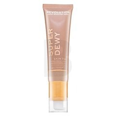 Makeup Revolution Super Dewy Skin Tint Moisturizer - Light Beige 55 мл цена и информация | Пудры, базы под макияж | 220.lv