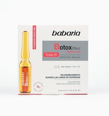 Sejas ampulas Babaria Botox Effect Total Lift Ampoules, 5x2 ml cena un informācija | Serumi sejai, eļļas | 220.lv