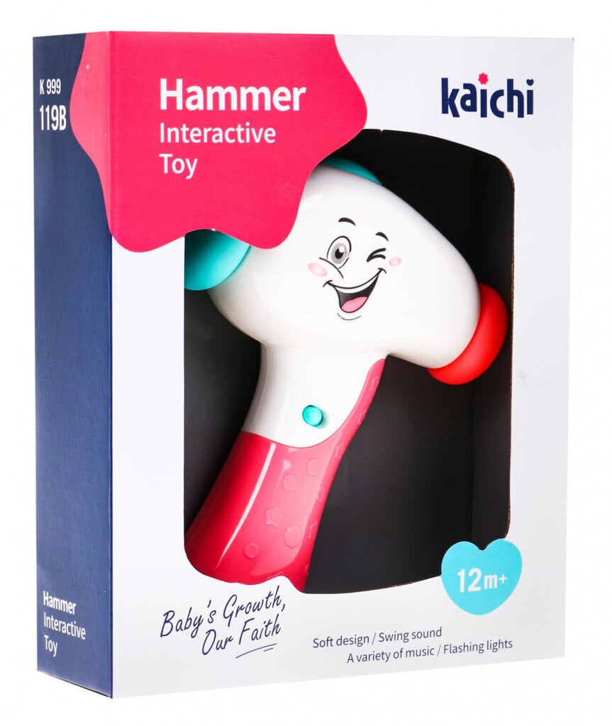 Interaktīvais rotaļu āmurs Kaichi cena un informācija | Rotaļlietas zīdaiņiem | 220.lv