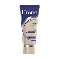 Grima bāze Lirene Nature Matte Foundation nr. 15 Tanned, 30 ml цена и информация | Пудры, базы под макияж | 220.lv