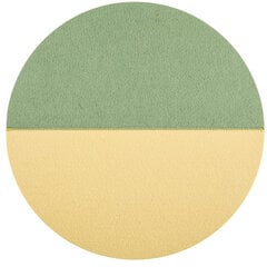 круглый двухцветный войлочный коврик 38 см зелено-желтый цена и информация | Скатерти, салфетки | 220.lv