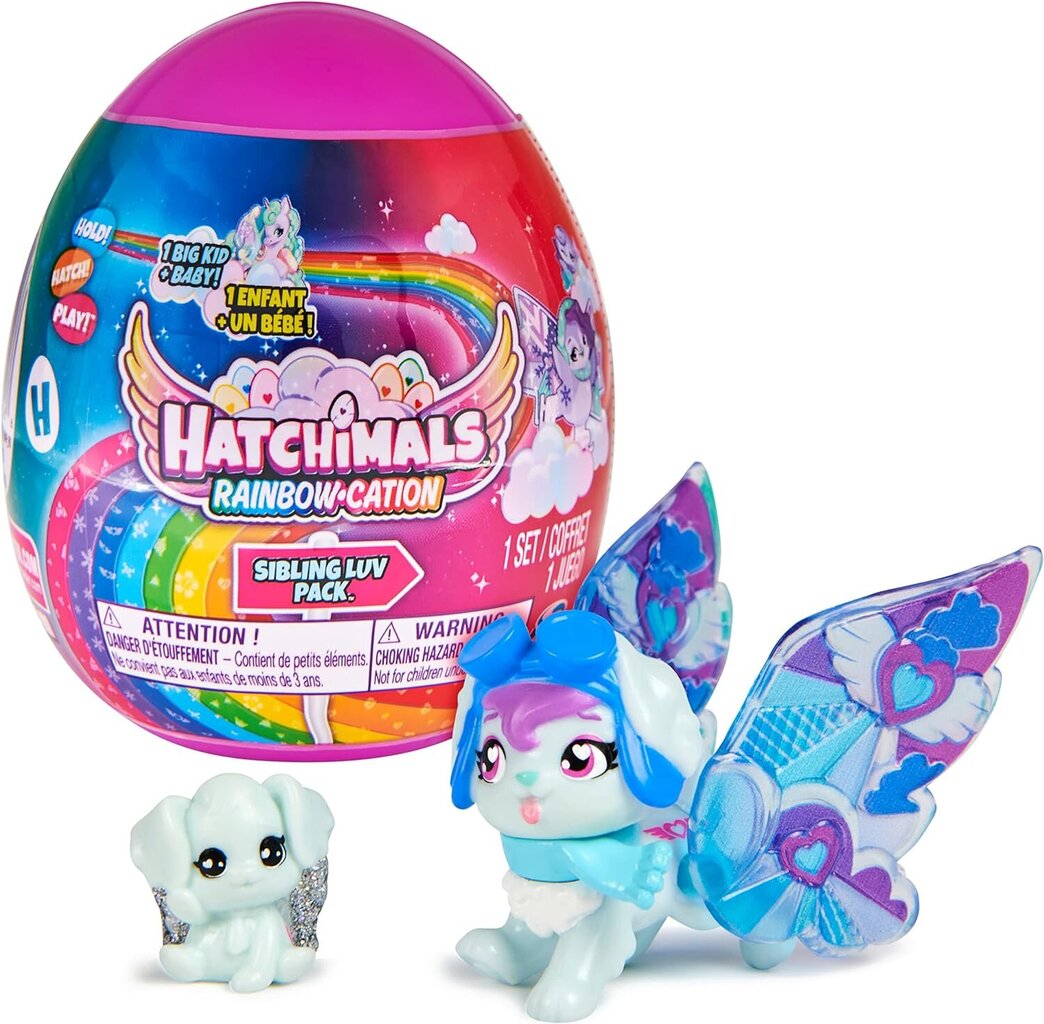 Ola ar divām dzīvnieciņu figūriņām Hatchimals Rainbowcation Sibling Pack cena un informācija | Rotaļlietas meitenēm | 220.lv