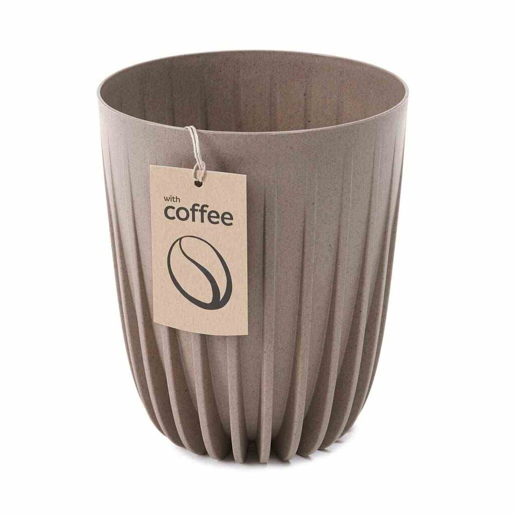 Puķu pods Stripped ECO Coffee, 19x19x23 cm cena un informācija | Puķu podi | 220.lv