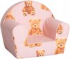 Bērnu krēsls Delsit, 51x33x42 cm, rozā cena un informācija | Sēžammaisi, klubkrēsli, pufi bērniem | 220.lv