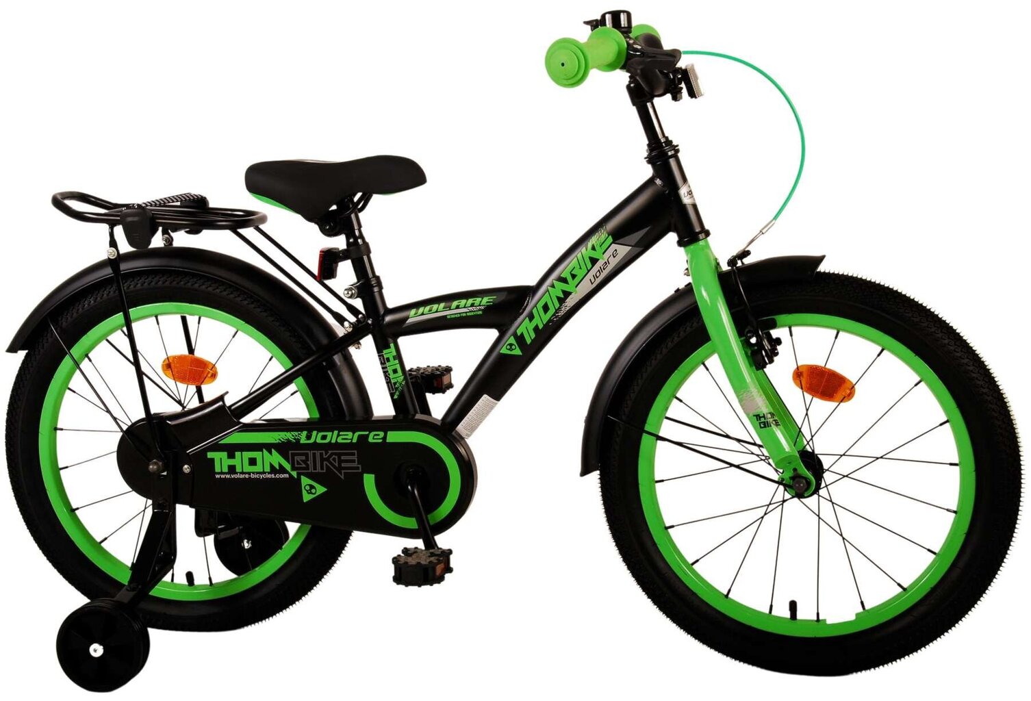 Bērnu velosipēds Volare Thombike, 18", melns/zaļš цена и информация | Velosipēdi | 220.lv