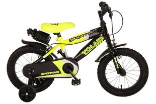 Bērnu velosipēds Sportivo, 14", neona dzeltens/melns, 2 rokas bremzes цена и информация | Велосипеды | 220.lv