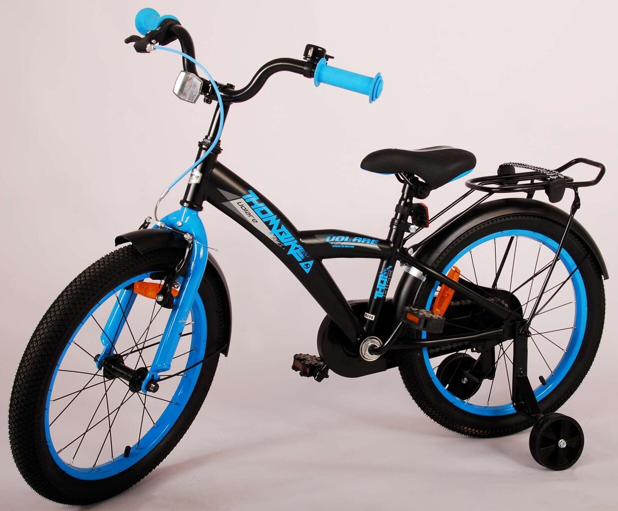 Bērnu velosipēds Volare Thombike, 18", melns/zils cena un informācija | Velosipēdi | 220.lv