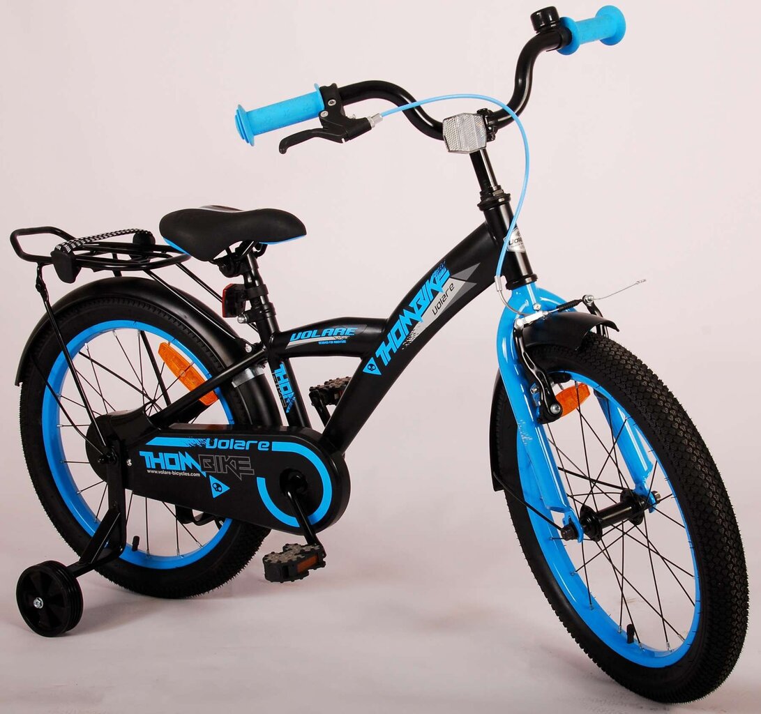 Bērnu velosipēds Volare Thombike, 18", melns/zils cena un informācija | Velosipēdi | 220.lv