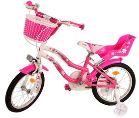 Детский велосипед Volare Lovely, розовый/белый, 16" цена и информация | Велосипеды | 220.lv