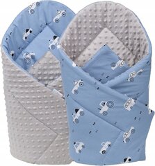 Двусторонний детский конверт - плед Babymam, 80x80 cm, gray/blue цена и информация | Детские подушки, конверты, спальники | 220.lv