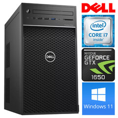 Dell 3630 Tower i7-8700K 8GB 256SSD M.2 NVME+1TB GTX1650 4GB WIN11Pro cena un informācija | Stacionārie datori | 220.lv