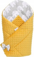 Двусторонний детский конверт - плед Babymam, 80x80 cm, yellow/gray цена и информация | Детские подушки, конверты, спальники | 220.lv