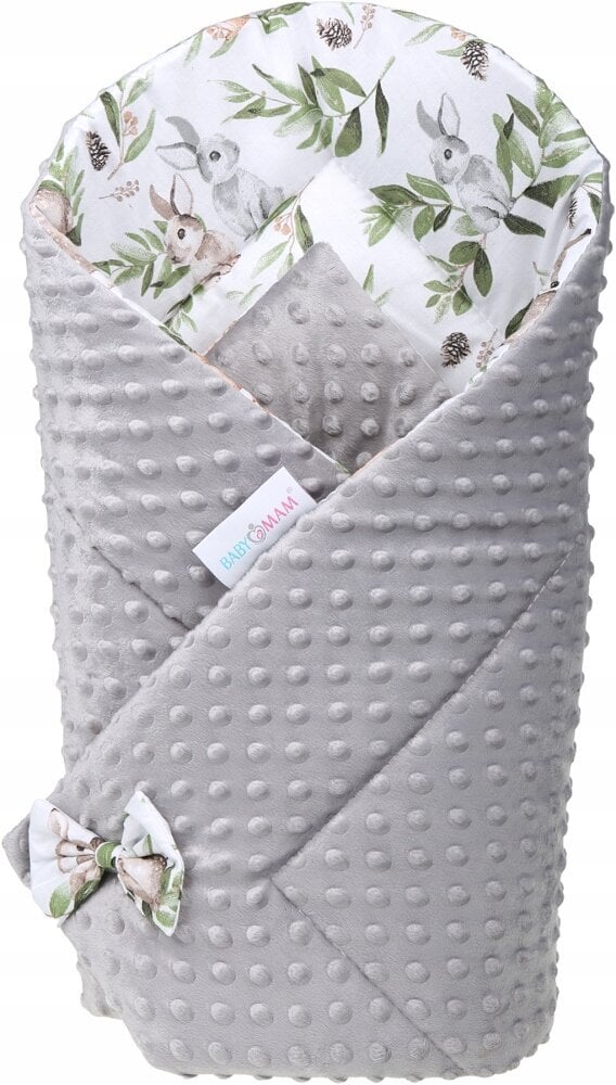 Divpusēja bērnu konverts Babymam, 80x80 cm, gray/white cena un informācija | Spilveni, guļammaisi, konverti jaundzimušajiem | 220.lv