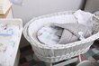 Divpusēja bērnu konverts Babymam, 80x80 cm, gray/white цена и информация | Spilveni, guļammaisi, konverti jaundzimušajiem | 220.lv