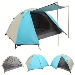 Походная 2-местная палатка, светло-голубая цена и информация | Палатки | 220.lv